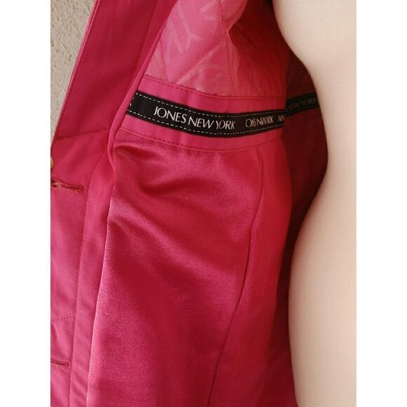 Jones New York Petite Hot Pink All Weather Trench Coat Size M - Picture 10 of 10